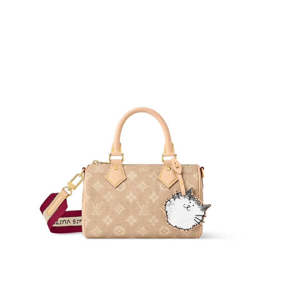 Louis Vuitton Speedy Bandouliere 20 X Grace Coddington Meowgram